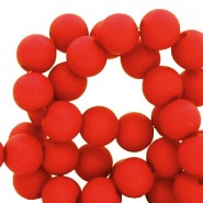 Acrylic beads 4mm Matt Candy red